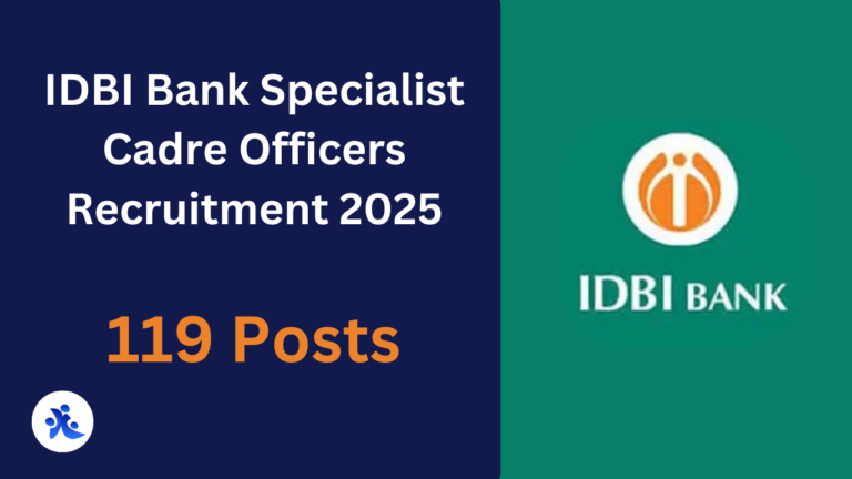 IDBI Bank Specialist Cadre Officers Recruitment 2025